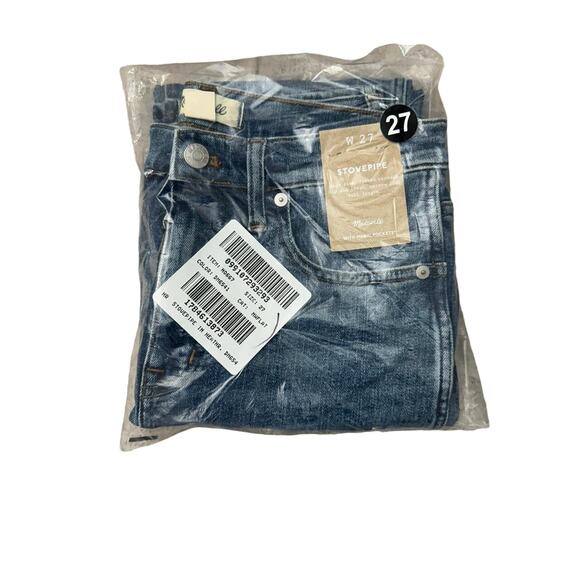 Madewell Stovepipe Jeans Heathridge Wash 27 NWT - Picture 5 of 5